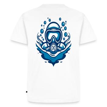 Motif de plongée sous-marine - T-shirt Premium bio Homme - blanc - Dos - Nico (187cm)