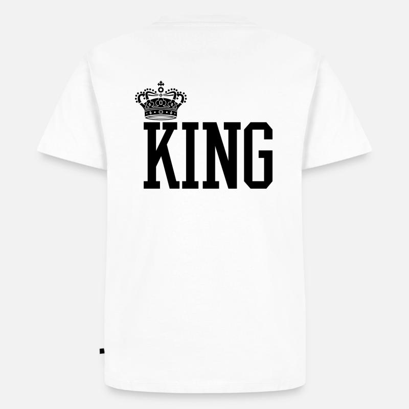 King - Queen Geschenk Geschenkidee - Männer Premium Bio T-Shirt - Weiß