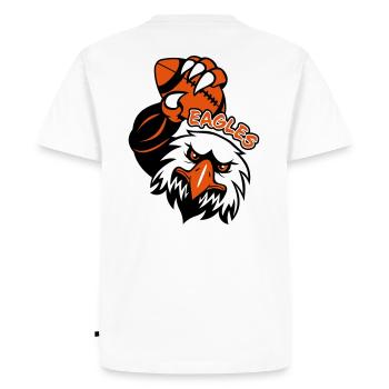 Eagles Rugby - T-shirt Premium bio Homme - blanc - Dos - Nico (187cm)