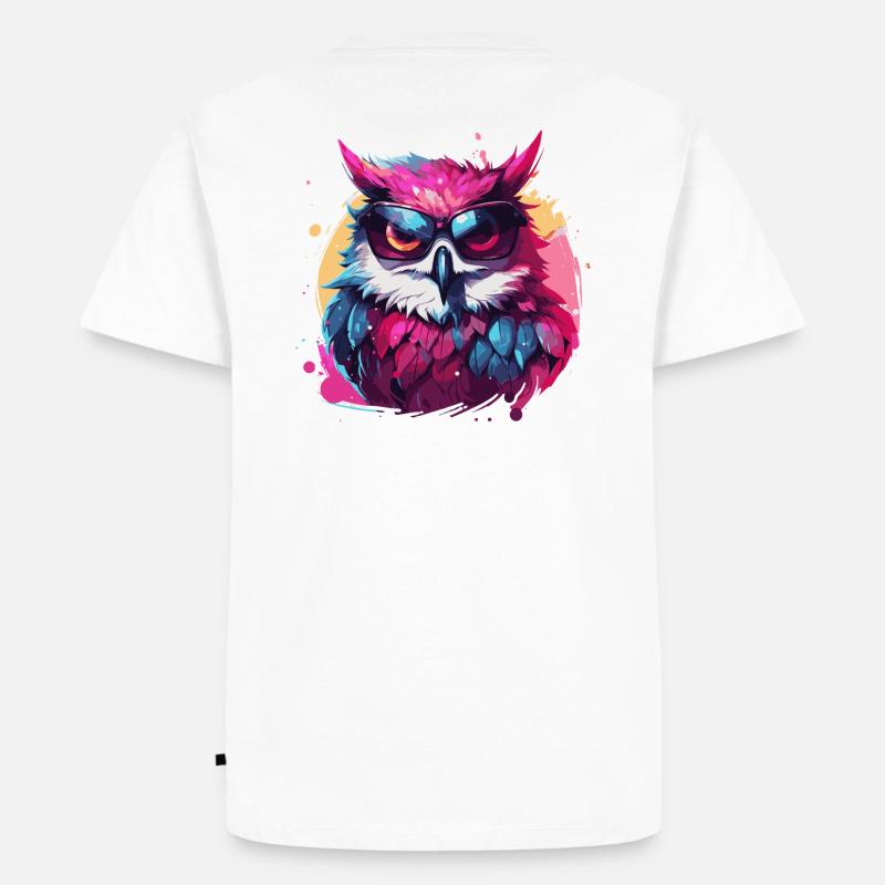 Wissens Eule - Männer Premium Bio T-Shirt - Weiß