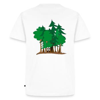 Dans la forêt - T-shirt Premium bio Homme - blanc - Dos - Nico (187cm)