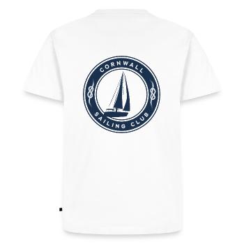 Cornwall sailing - T-shirt Premium bio Homme - blanc - Dos - Nico (187cm)