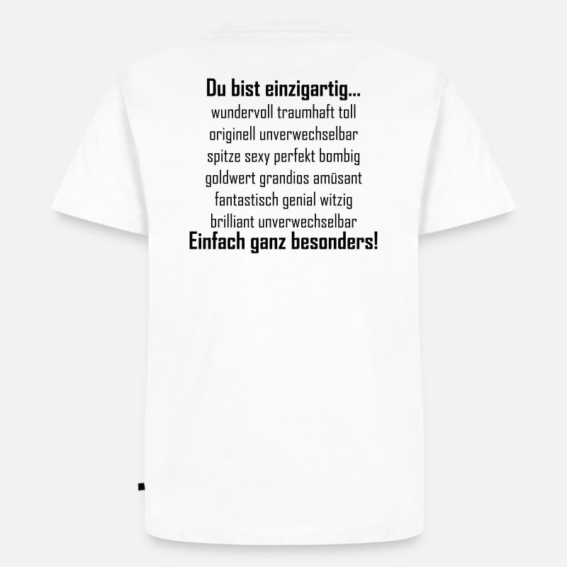 Du bist einzigartig - Männer Premium Bio T-Shirt - Weiß