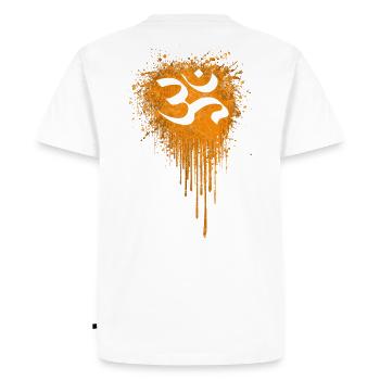 Om Shiva Goa psy trance party festival grass - Men's Premium Organic T-Shirt - white - Back - Nico (187cm)