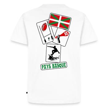 Sports Basques - T-shirt Premium bio Homme - blanc - Dos - Nico (187cm)