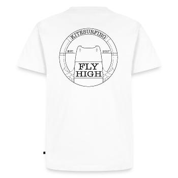 Kitesurf Fly High Kiteboard noir - T-shirt Premium bio Homme - blanc - Dos - Nico (187cm)