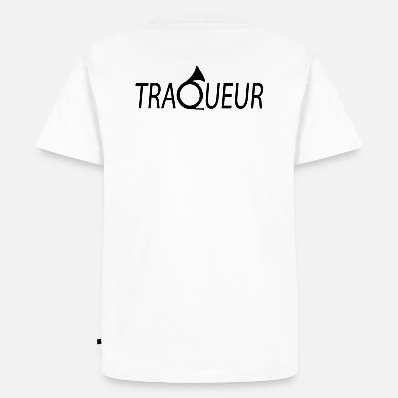 TRACKER T-Shirt anpassbar mit Ihrem Text - Männer Premium Bio T-Shirt - Weiß