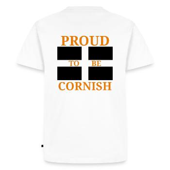 Cornish fier - T-shirt Premium bio Homme - blanc - Dos - Nico (187cm)