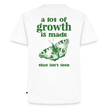 | de croissance personnelle Chemise papillon verte - T-shirt Premium bio Homme - blanc - Dos - Nico (187cm)