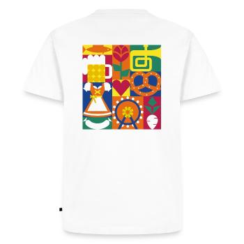 Bavaria Volksfest Graphique / Illustration - T-shirt Premium bio Homme - blanc - Dos - Nico (187cm)