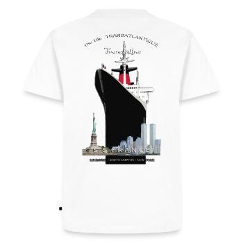 PAQUEBOT FRANCE NEW YORK Louis RUNEMBERG © Adagp - T-shirt Premium bio Homme - blanc - Dos - Nico (187cm)