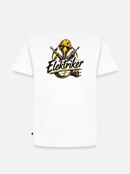 Elektriker Power Icon - Männer Premium Bio T-Shirt - Weiß