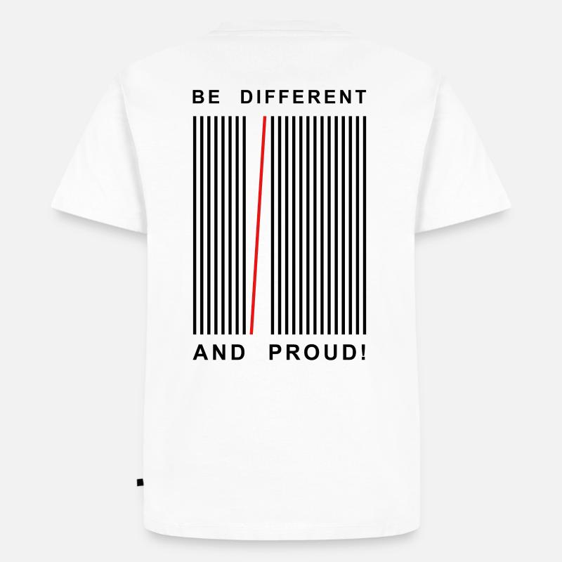 BE DIFFERENT AND PROUD - Männer Premium Bio T-Shirt - Weiß