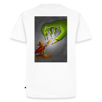 The Guardian - Men's Premium Organic T-Shirt - white - Back - Nico (187cm)