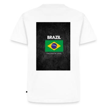 Brésil - T-shirt Premium bio Homme - blanc - Dos - Nico (187cm)