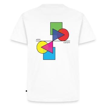 Couleur - T-shirt Premium bio Homme - blanc - Dos - Nico (187cm)