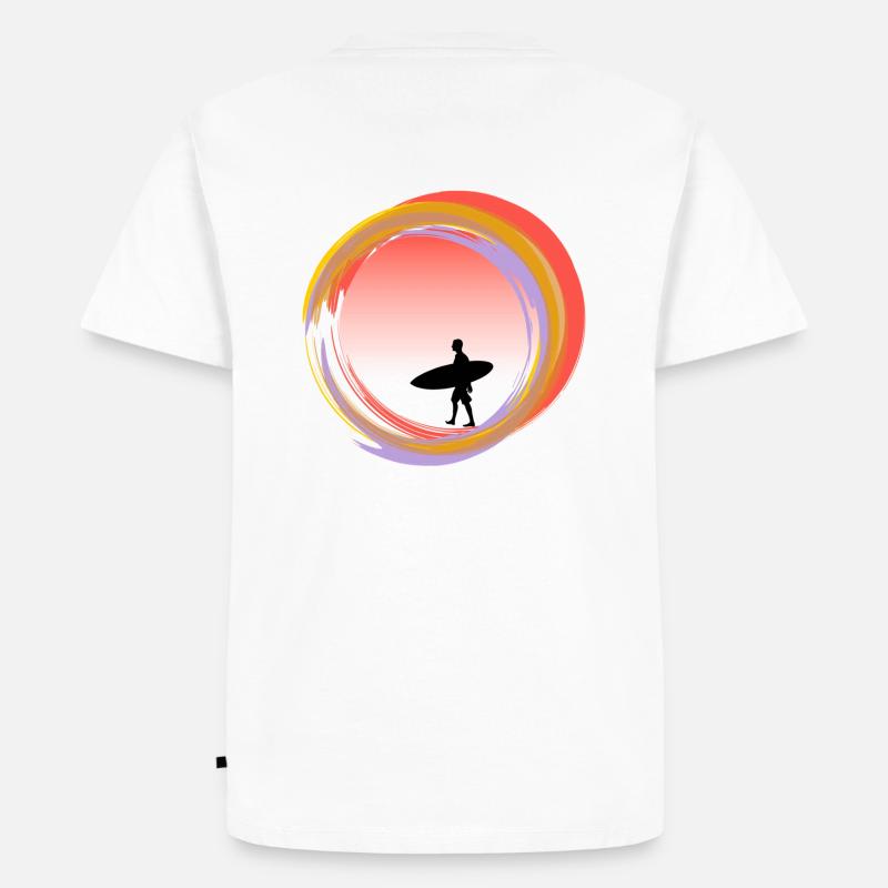 Surf Design - Männer Premium Bio T-Shirt - Weiß