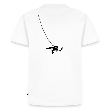 Big wall climbing - Men's Premium Organic T-Shirt - white - Back - Nico (187cm)