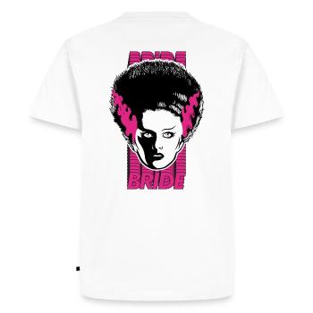 Universal Monsters Head Frankenstein`s Bride - Men's Premium Organic T-Shirt - white - Back - Nico (187cm)