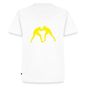 Grappling Stand Up Silhouette - T-shirt Premium bio Homme - blanc - Dos - Nico (187cm)