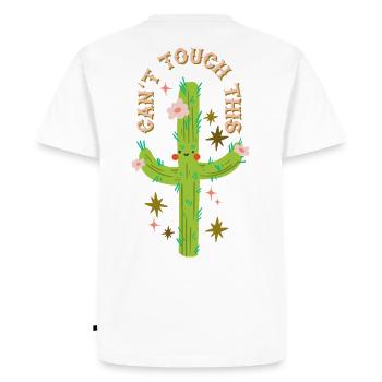 Je ne peux pas toucher ça - Conception de cactus épineux - T-shirt Premium bio Homme - blanc - Dos - Nico (187cm)