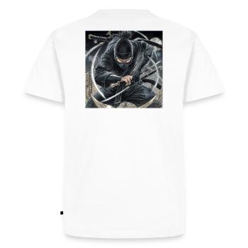 Ninja Shadow Fight Night - Men's Premium Organic T-Shirt - white - Back - Nico (187cm)