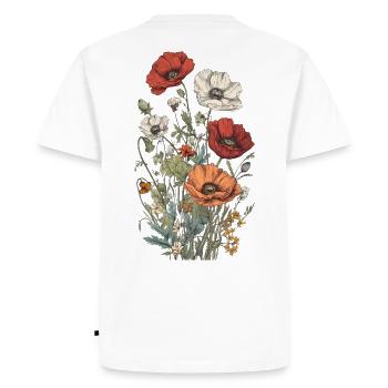 Magnifique bouquet d’herbier Boho Poppy - T-shirt Premium bio Homme - blanc - Dos - Nico (187cm)