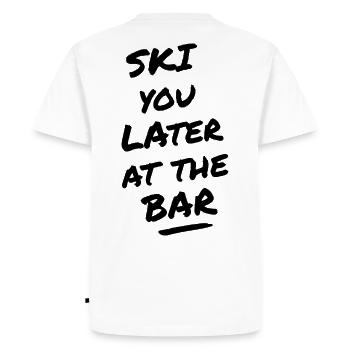 SKI YOU LATER AT THE BAR – Après Ski - T-shirt Premium bio Homme - blanc - Dos - Nico (187cm)