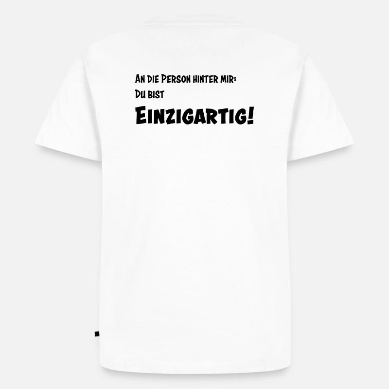 Einzigartig - Männer Premium Bio T-Shirt - Weiß
