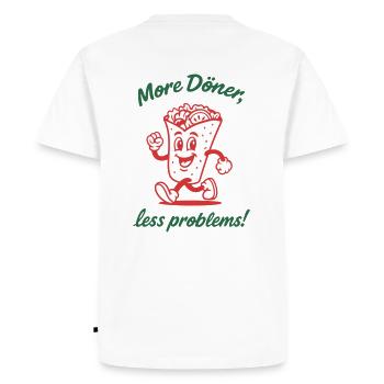 More Döner Less Problems - Men's Premium Organic T-Shirt - white - Back - Nico (187cm)