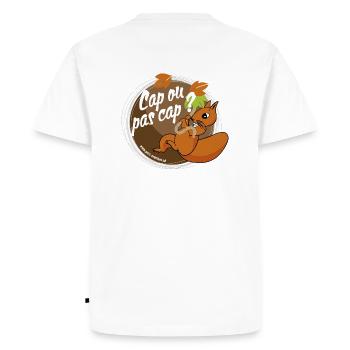 Cap ou pas cap? - T-shirt Premium bio Homme - blanc - Dos - Nico (187cm)