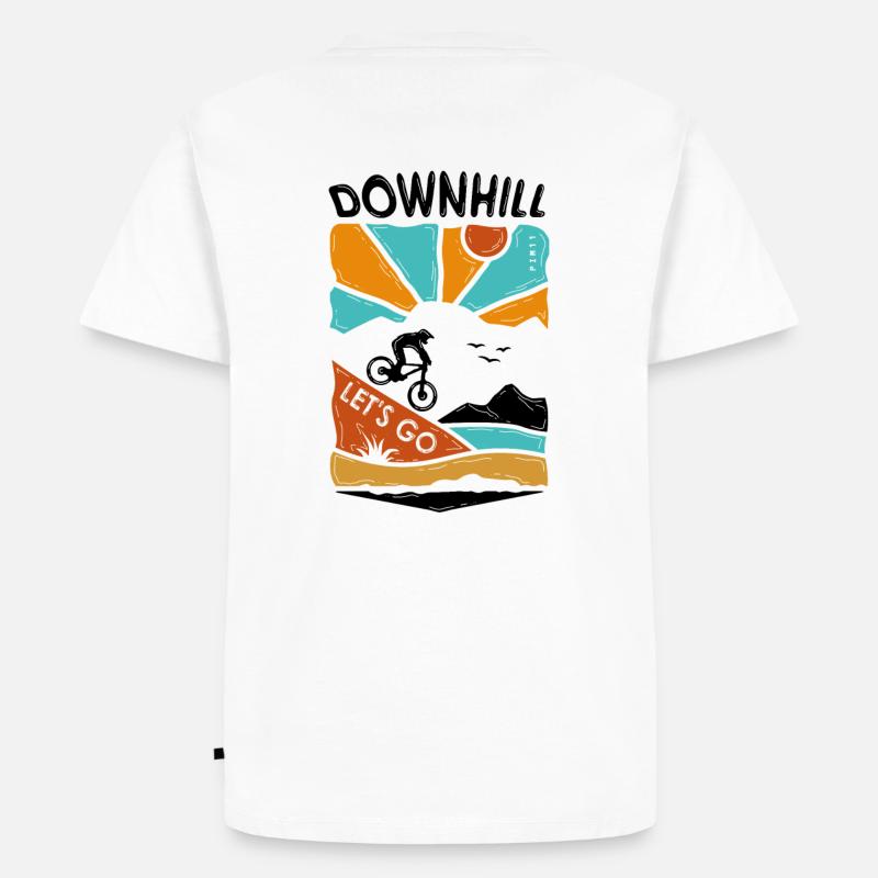 Downhill - Männer Premium Bio T-Shirt - Weiß