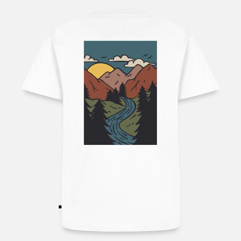 MOUNTAINS ARE CALLING - Männer Premium Bio T-Shirt - Weiß