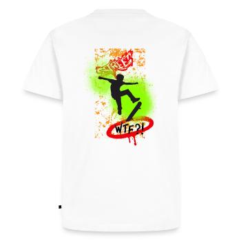 Conception de skateboard et de skate freestyle. - T-shirt Premium bio Homme - blanc - Dos - Nico (187cm)