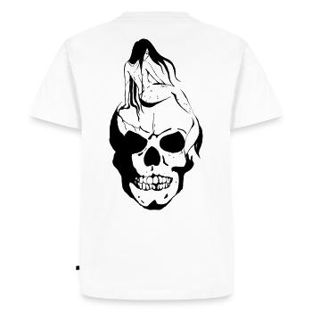 Sirène sur le crâne - T-shirt Premium bio Homme - blanc - Dos - Nico (187cm)