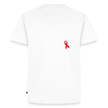 I've Beaten Stroke Now I'm Beating You! - Men's Premium Organic T-Shirt - white - Back - Nico (187cm)