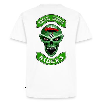basques riders - Men's Premium Organic T-Shirt - white - Back - Nico (187cm)