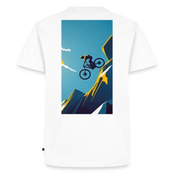 Vélo de descente - T-shirt Premium bio Homme - blanc - Dos - Nico (187cm)