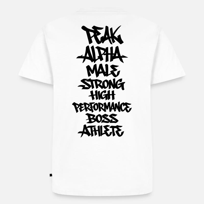 PEAK ATHLETE - Männer Premium Bio T-Shirt - Weiß
