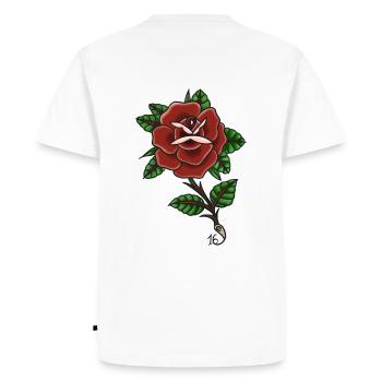 Escouade de la vieille école - T-shirt Premium bio Homme - blanc - Dos - Nico (187cm)