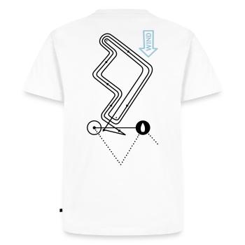 Regatta Course Sailing Regatta Course Sailing Course - Men's Premium Organic T-Shirt - white - Back - Nico (187cm)