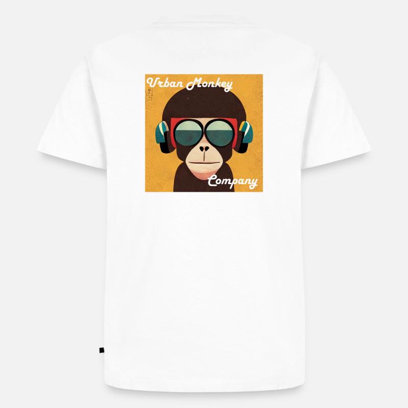 urban monkey company - Männer Premium Bio T-Shirt - Weiß