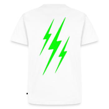 green flashes - Men's Premium Organic T-Shirt - white - Back - Nico (187cm)