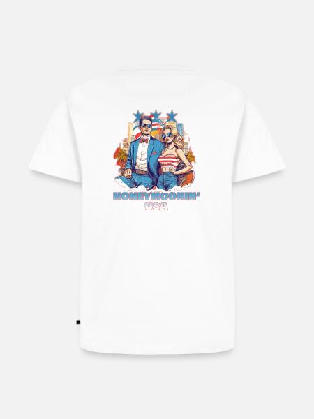 Flitterwochen in den USA. - Männer Premium Bio T-Shirt - Weiß