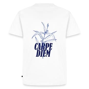 Carpe Diem - T-shirt Premium bio Homme - blanc - Dos - Nico (187cm)