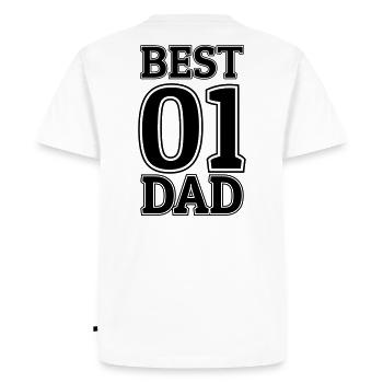 Le meilleur papa - T-shirt Premium bio Homme - blanc - Dos - Nico (187cm)