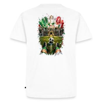 Célébrations de but sous feux d’artifice - T-shirt Premium bio Homme - blanc - Dos - Nico (187cm)