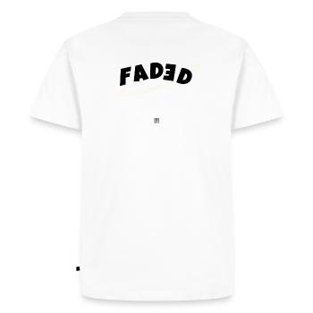 Faded Herren Oversized T-Shirt - Männer Premium Bio T-Shirt - Weiß - Hinten - Nico (187cm)