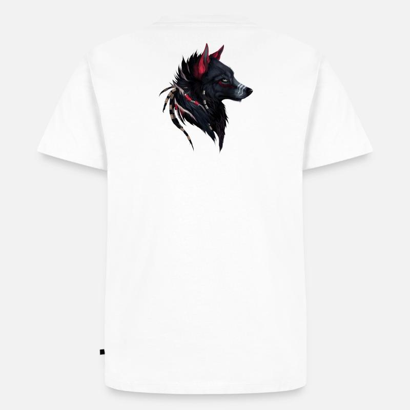 Wolf - Männer Premium Bio T-Shirt - Weiß