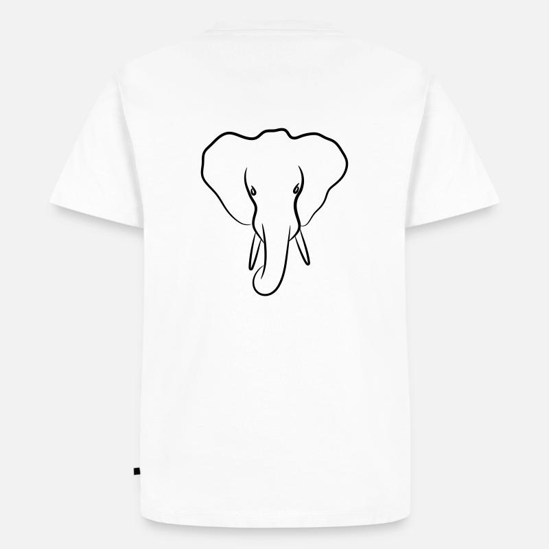 Elefant - Männer Premium Bio T-Shirt - Weiß